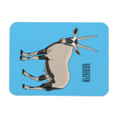 Magnet Flexible Illustration de dessin animé Oryx (Horizontal)