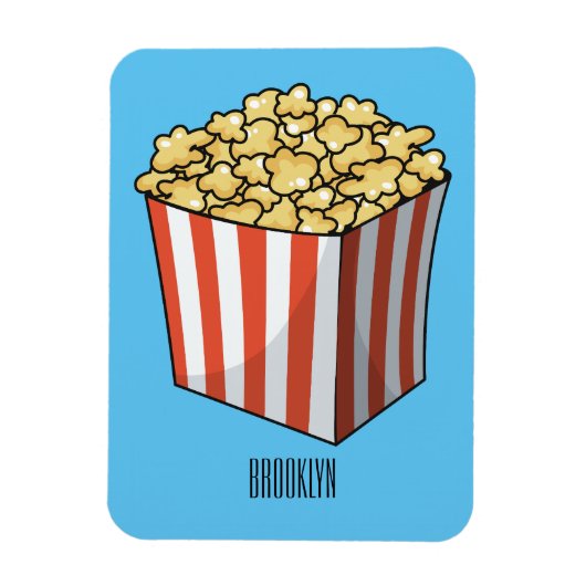 Magnet Flexible Illustration de dessin animé Popcorn (Vertical)