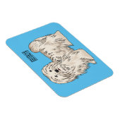 Magnet Flexible Illustration de dessin de chien de Havan (Côté Droit)