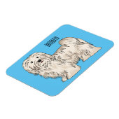 Magnet Flexible Illustration de dessin de chien de Havan (Côté Gauche)