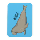 Magnet Flexible Illustration de dessin de phoque éléphant (Vertical)