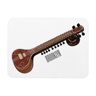 Magnet Flexible Illustration de dessin de Sitar