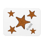 Magnet Flexible Illustration de dessin de Starfish (Horizontal)