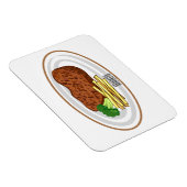 Magnet Flexible Illustration de dessin de steak (Côté Droit)