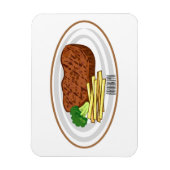 Magnet Flexible Illustration de dessin de steak (Vertical)
