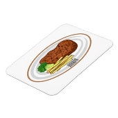Magnet Flexible Illustration de dessin de steak (Côté Gauche)