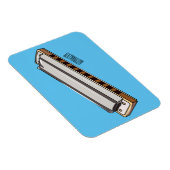 Magnet Flexible Illustration de dessin d'Harmonica (Côté Droit)