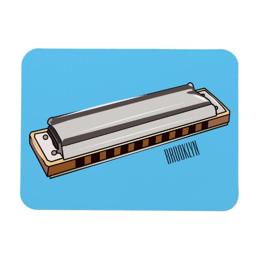 Magnet Flexible Illustration de dessin d'Harmonica (Horizontal)