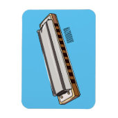 Magnet Flexible Illustration de dessin d'Harmonica (Vertical)