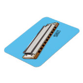 Magnet Flexible Illustration de dessin d'Harmonica (Côté Gauche)