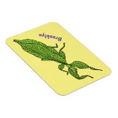 Magnet Flexible Illustration de dessin d'insecte des feuilles vert (Côté Droit)