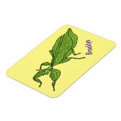 Magnet Flexible Illustration de dessin d'insecte des feuilles vert (Côté Gauche)