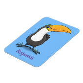 Magnet Flexible Illustration de dessin humoristique du toucan joye (Côté Gauche)