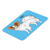 Magnet Flexible Illustration de dessin pour chien de Papillon (Côté Gauche)