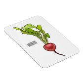 Magnet Flexible Illustration de dessin Radish (Côté Droit)