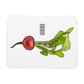 Magnet Flexible Illustration de dessin Radish (Horizontal)