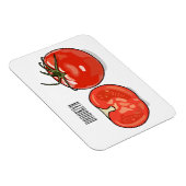 Magnet Flexible Illustration de dessin sur la tomate (Côté Droit)