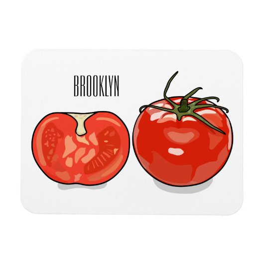 Magnet Flexible Illustration de dessin sur la tomate (Horizontal)