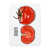 Magnet Flexible Illustration de dessin sur la tomate (Vertical)