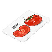 Magnet Flexible Illustration de dessin sur la tomate (Côté Gauche)