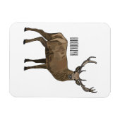 Magnet Flexible Illustration de dessin sur le cerf (Horizontal)