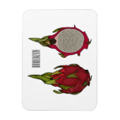 Magnet Flexible Illustration de dragon fruit (Vertical)