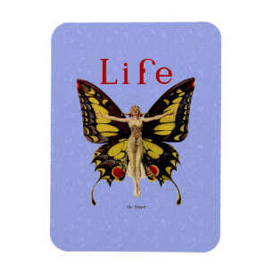 Magnet Flexible Illustration de femme volant papillon Flapper