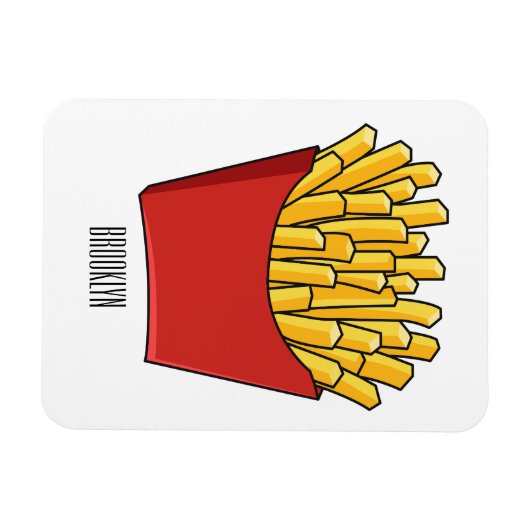 Magnet Flexible Illustration de frites (Horizontal)