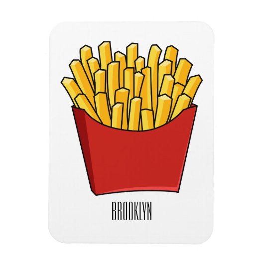 Magnet Flexible Illustration de frites (Vertical)