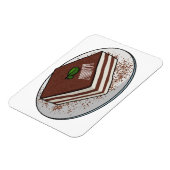 Magnet Flexible Illustration de gâteau de Tiramisu (Côté Gauche)