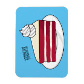 Magnet Flexible Illustration de gâteau en velours rouge (Vertical)