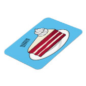Magnet Flexible Illustration de gâteau en velours rouge (Côté Gauche)
