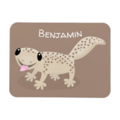Magnet Flexible Illustration de gecko tan tan mignon (Horizontal)