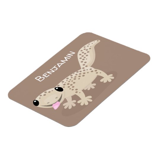 Magnet Flexible Illustration de gecko tan tan mignon (Côté Gauche)