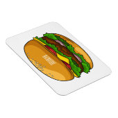 Magnet Flexible Illustration de Hamburger (Côté Droit)