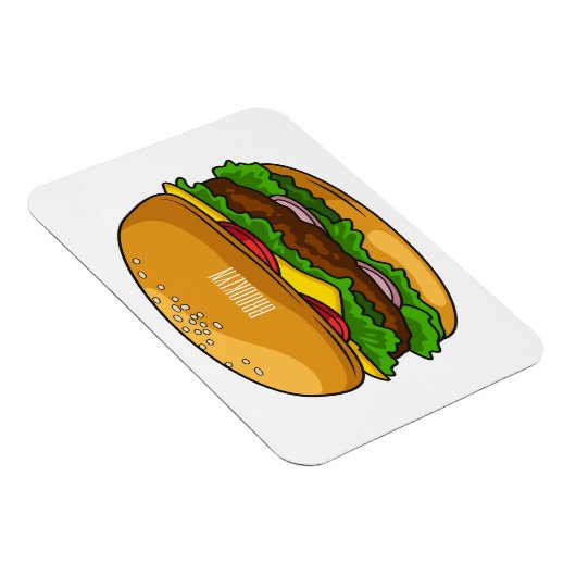Magnet Flexible Illustration de Hamburger (Côté Droit)