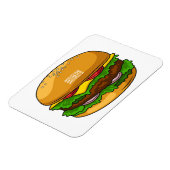 Magnet Flexible Illustration de Hamburger (Côté Gauche)