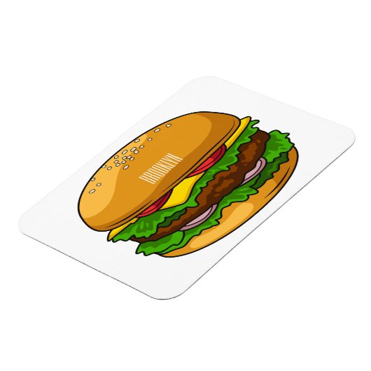 Magnet Flexible Illustration de Hamburger (Côté Gauche)