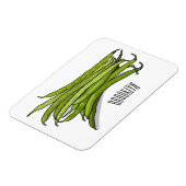 Magnet Flexible Illustration de haricots verts (Côté Gauche)