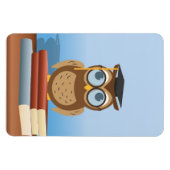 Magnet Flexible Illustration de hibou (Horizontal)
