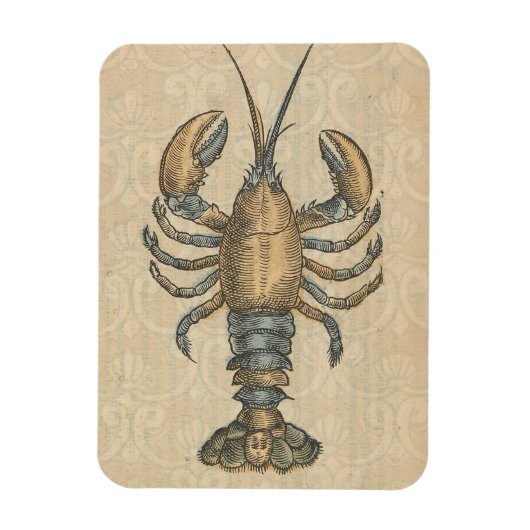 Magnet Flexible Illustration de homard, fruits de mer du Maine (Vertical)