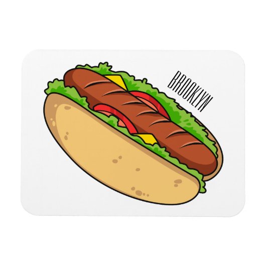 Magnet Flexible Illustration de Hot dog (Horizontal)