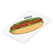 Magnet Flexible Illustration de Hot dog (Côté Gauche)