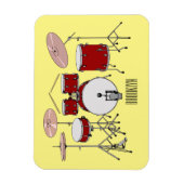 Magnet Flexible Illustration de kit de batterie (Vertical)