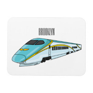 Magnet Flexible Illustration de la bande dessinée d'un train à bal