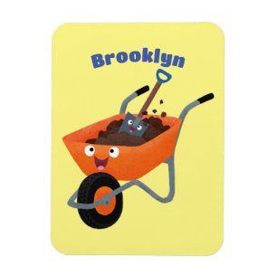 Magnet Flexible Illustration de la brouette en brouette orange trè