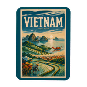 Magnet Flexible Illustration de la culture vietnamienne Art de voy