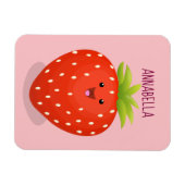 Magnet Flexible Illustration de la fraise Cute kawaii (Horizontal)