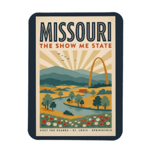 Magnet Flexible Illustration de la Gateway Arch du Missouri Art de