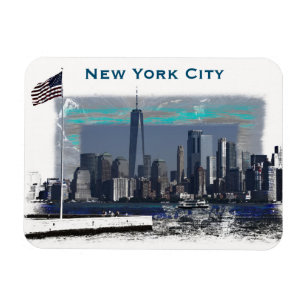 Magnet Flexible Illustration de la ligne aérienne de New York